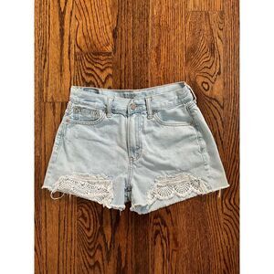 American Eagle Mom Short Denim & Lace- Size 2 - Style# 5139